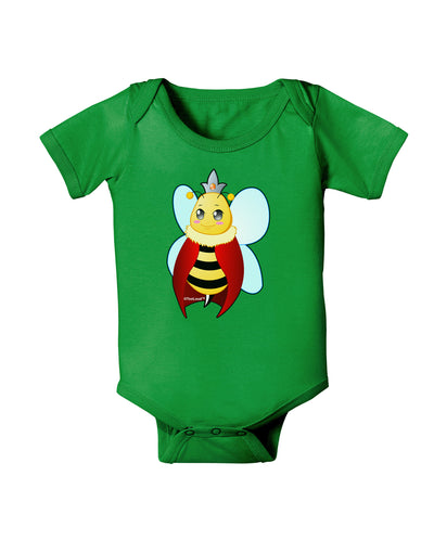 Queen Bee Mothers Day Baby Bodysuit Dark-Baby Romper-TooLoud-Clover-Green-06-Months-Davson Sales
