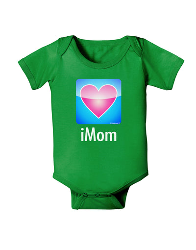 iMom - Mothers Day Baby Bodysuit Dark-Baby Romper-TooLoud-Clover-Green-06-Months-Davson Sales