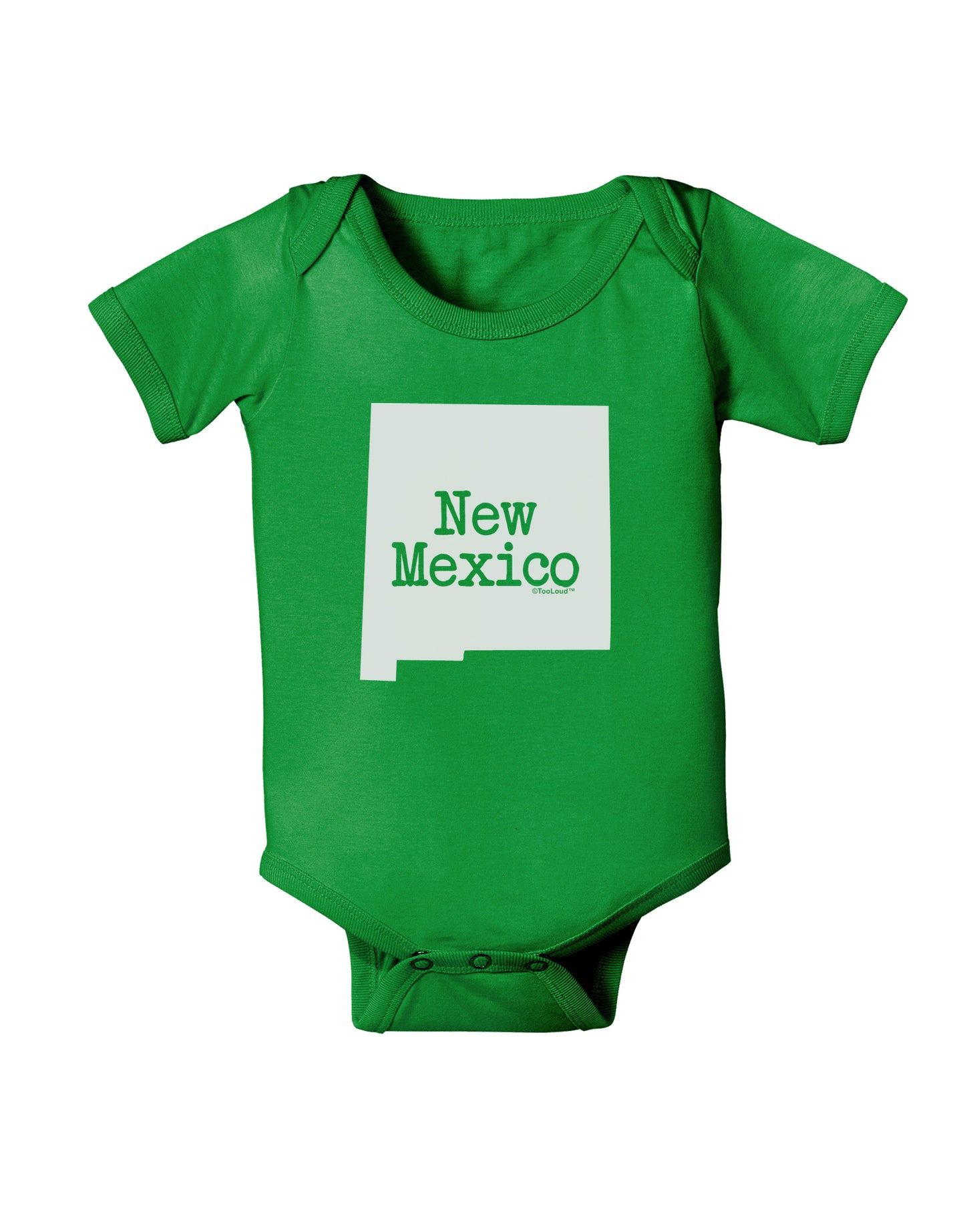 New Mexico - United States Shape Baby Bodysuit Dark by TooLoud-Baby Romper-TooLoud-Clover-Green-06-Months-Davson Sales
