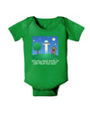 UFO Stopping At an Out-house Text Baby Bodysuit Dark by TooLoud-Baby Romper-TooLoud-Clover-Green-06-Months-Davson Sales