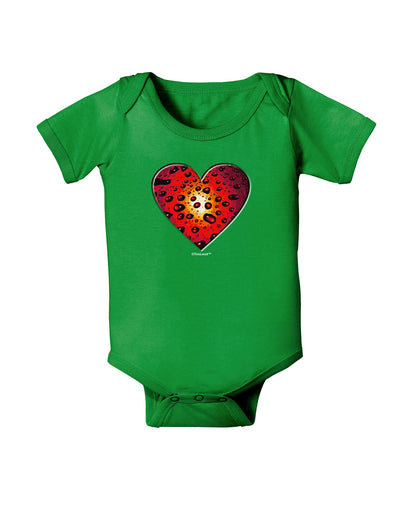 Water Droplet Heart Red Baby Bodysuit Dark by TooLoud-Baby Romper-TooLoud-Clover-Green-06-Months-Davson Sales