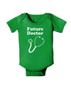 Future Doctor Distressed Baby Bodysuit Dark-Baby Romper-TooLoud-Clover-Green-06-Months-Davson Sales