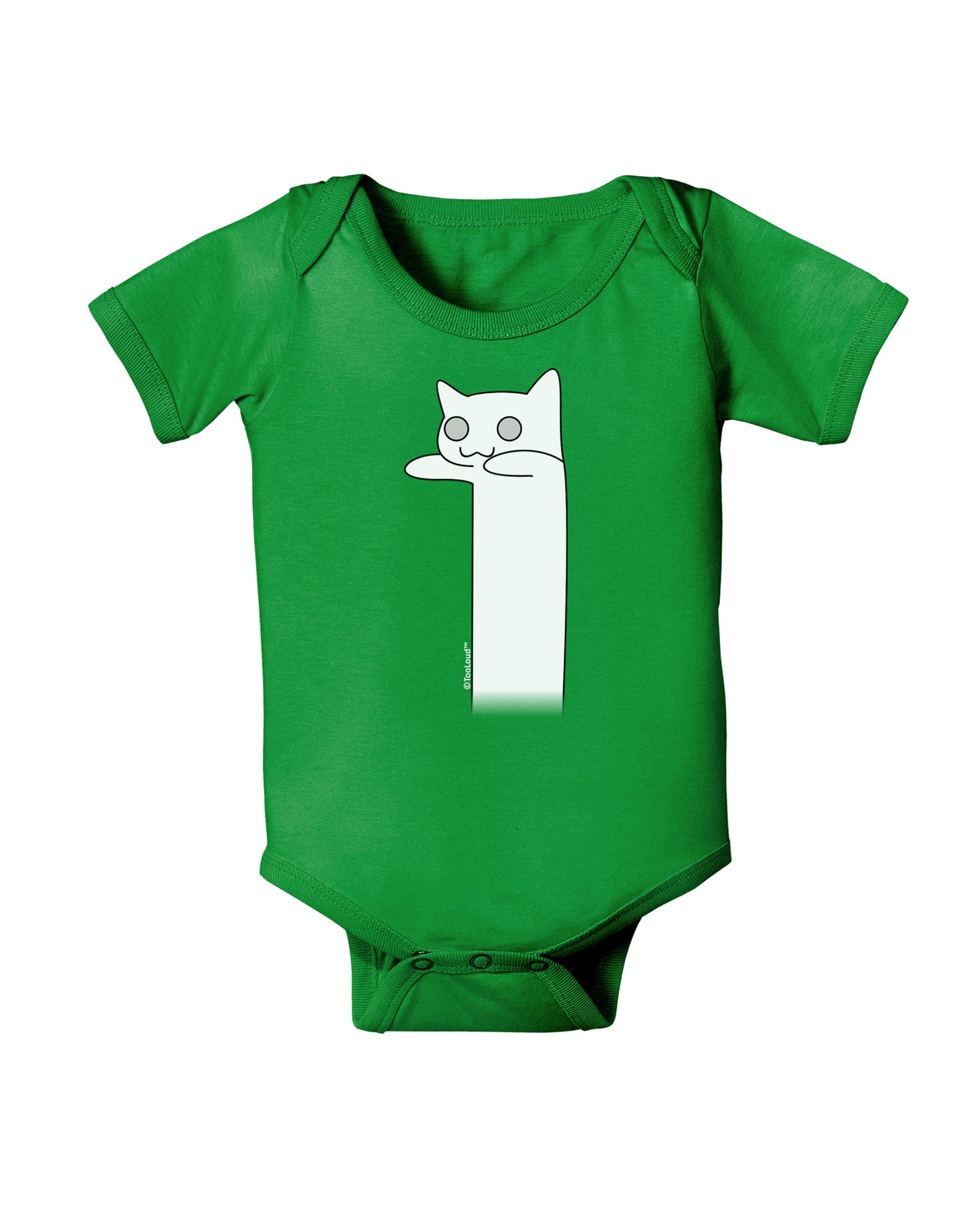 Longcat - Internet Humor Baby Bodysuit Dark by TooLoud-Baby Romper-TooLoud-Clover-Green-06-Months-Davson Sales