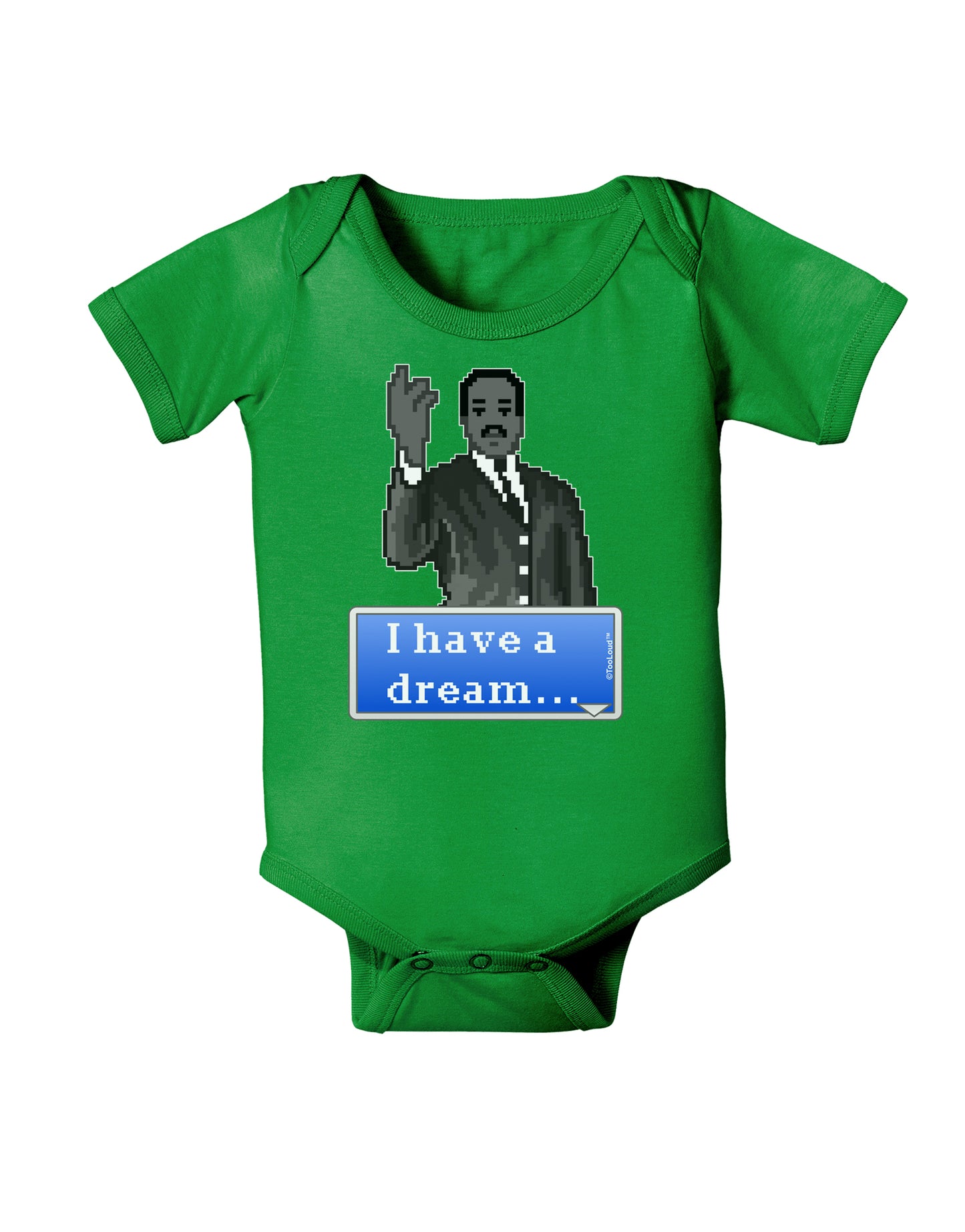 I have a Dream Pixel Art Baby Bodysuit Dark by TooLoud-Baby Romper-TooLoud-Clover-Green-06-Months-Davson Sales