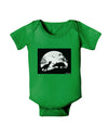 T-Rex and Triceratops Silhouettes Design Baby Bodysuit Dark by TooLoud-Baby Romper-TooLoud-Clover-Green-06-Months-Davson Sales