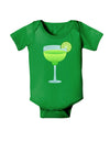 Green Margarita with Lime - Cinco de Mayo Baby Bodysuit Dark by TooLoud-Baby Romper-TooLoud-Clover-Green-06-Months-Davson Sales