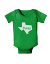 Texas - United States Shape Baby Bodysuit Dark by TooLoud-Baby Romper-TooLoud-Clover-Green-06-Months-Davson Sales