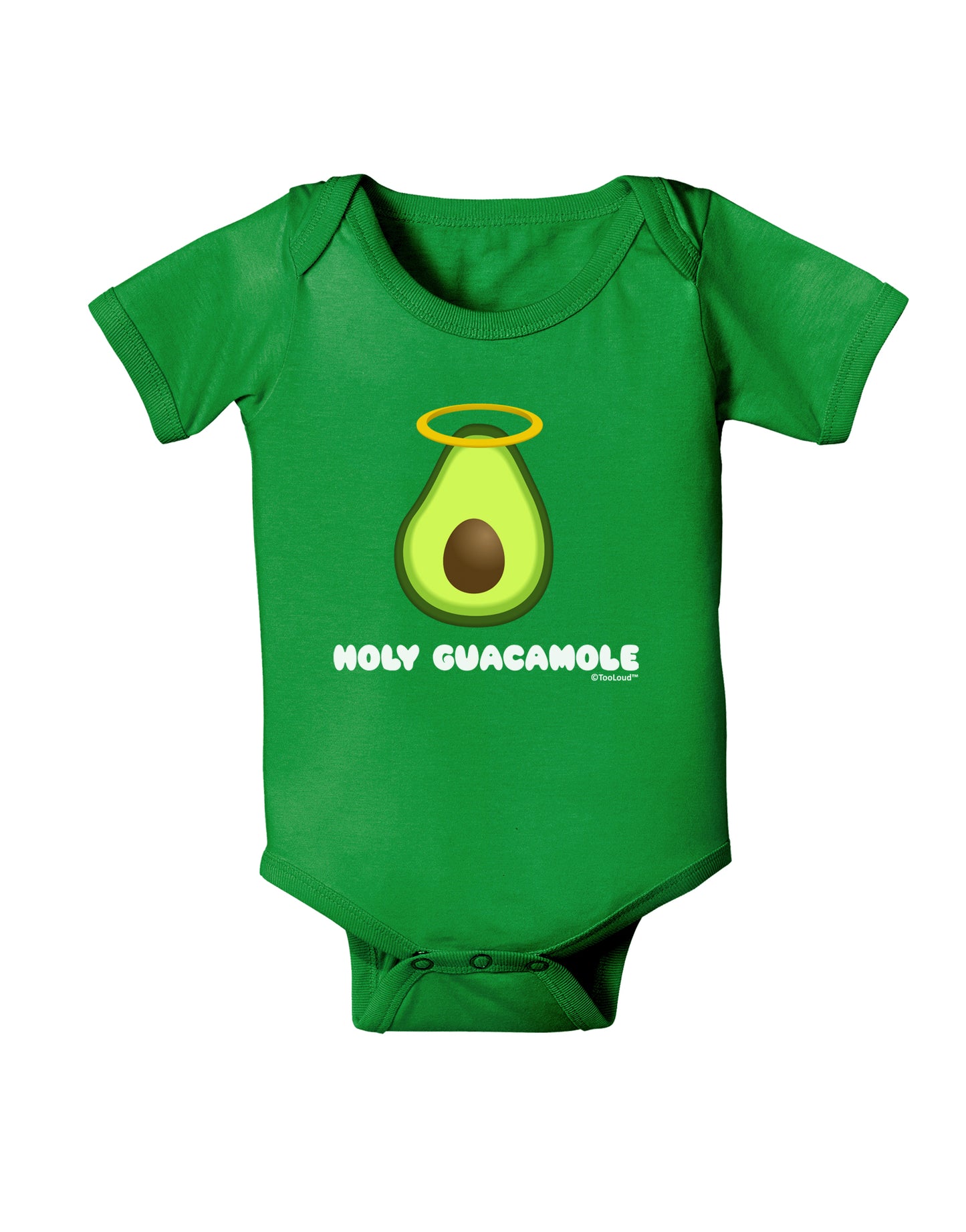 Holy Guacamole Design Baby Bodysuit Dark by TooLoud-Baby Romper-TooLoud-Clover-Green-06-Months-Davson Sales