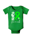 Hope for a Cure - Lime Green Ribbon Lyme Disease - Flowers Baby Bodysuit Dark-Baby Romper-TooLoud-Clover-Green-06-Months-Davson Sales