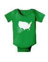 American Roots Design Baby Bodysuit Dark by TooLoud-Baby Romper-TooLoud-Clover-Green-06-Months-Davson Sales