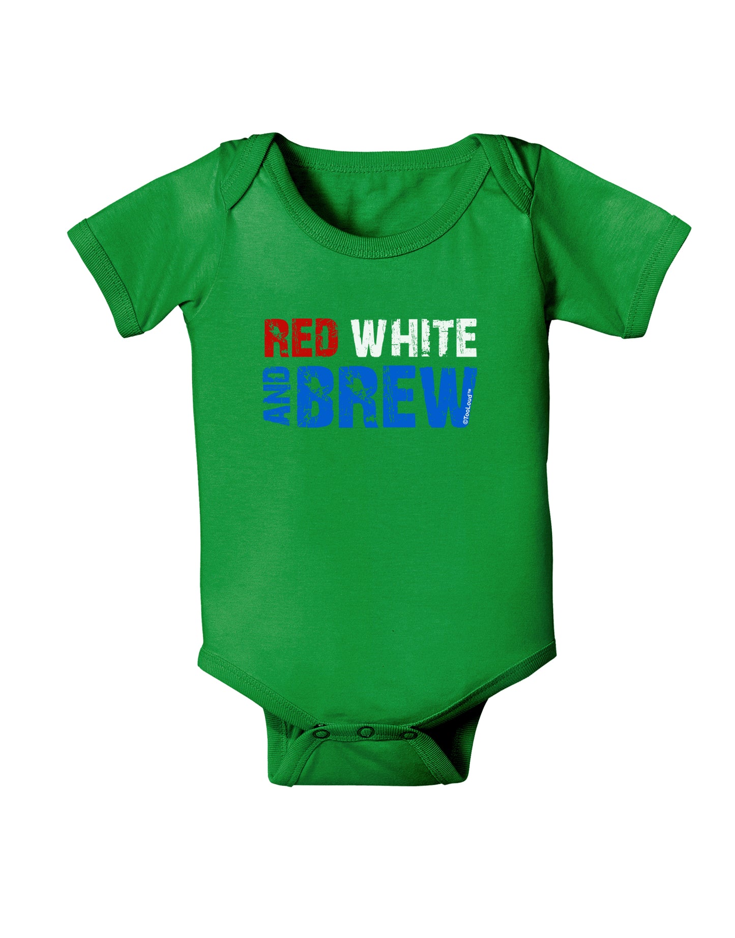 Red White and Brew Color Baby Bodysuit Dark by TooLoud-Baby Romper-TooLoud-Clover-Green-06-Months-Davson Sales
