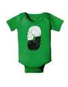 White And Black Inverted Skulls Baby Bodysuit Dark by TooLoud-Baby Romper-TooLoud-Clover-Green-06-Months-Davson Sales