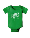 Artistic Ink Style Dinosaur Head Design Baby Bodysuit Dark by TooLoud-Baby Romper-TooLoud-Clover-Green-06-Months-Davson Sales