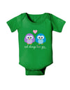 Owl Always Love You Baby Bodysuit Dark by TooLoud-Baby Romper-TooLoud-Clover-Green-06-Months-Davson Sales