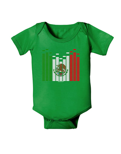 Mexican Flag Levels - Cinco De Mayo Baby Bodysuit Dark-Baby Romper-TooLoud-Clover-Green-06-Months-Davson Sales