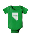 Nevada - United States Shape Baby Bodysuit Dark by TooLoud-Baby Romper-TooLoud-Clover-Green-06-Months-Davson Sales