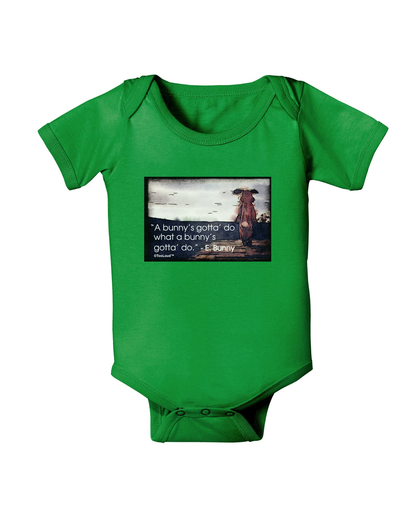 A Bunny's Gotta Do - Easter Bunny Baby Bodysuit Dark by TooLoud-Baby Romper-TooLoud-Clover-Green-06-Months-Davson Sales