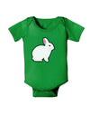 Cute Bunny Rabbit Easter Baby Bodysuit Dark-Baby Romper-TooLoud-Clover-Green-06-Months-Davson Sales