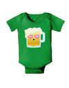 Cute Infatuated Beer Baby Bodysuit Dark by TooLoud-Baby Romper-TooLoud-Clover-Green-06-Months-Davson Sales