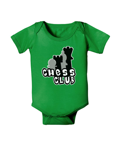 Chess Club Baby Bodysuit Dark by TooLoud-Baby Romper-TooLoud-Clover-Green-06-Months-Davson Sales