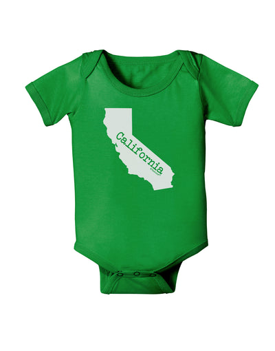 California - United States Shape Baby Bodysuit Dark by TooLoud-Baby Romper-TooLoud-Clover-Green-06-Months-Davson Sales