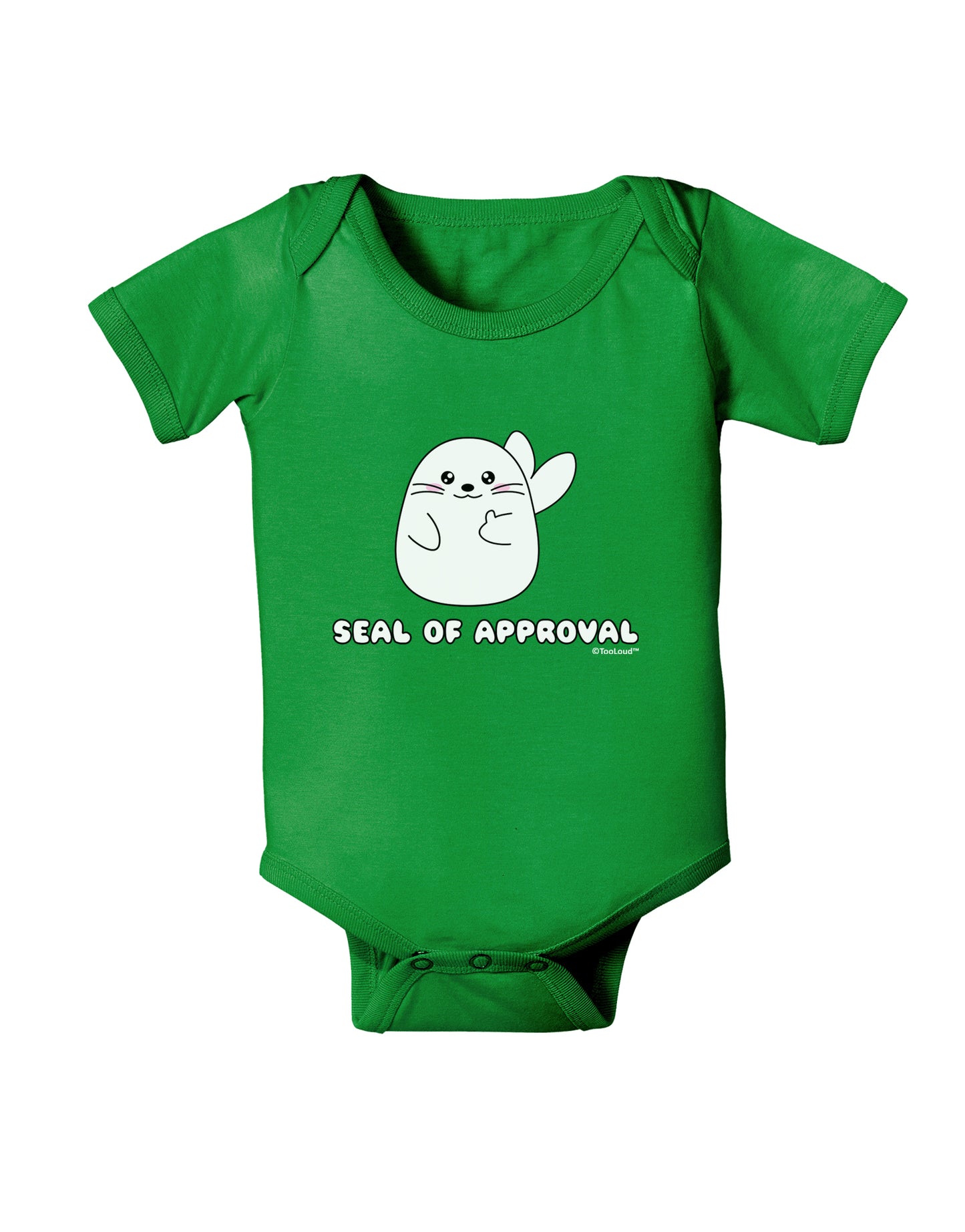 Seal of Approval Baby Bodysuit Dark by TooLoud-Baby Romper-TooLoud-Clover-Green-06-Months-Davson Sales