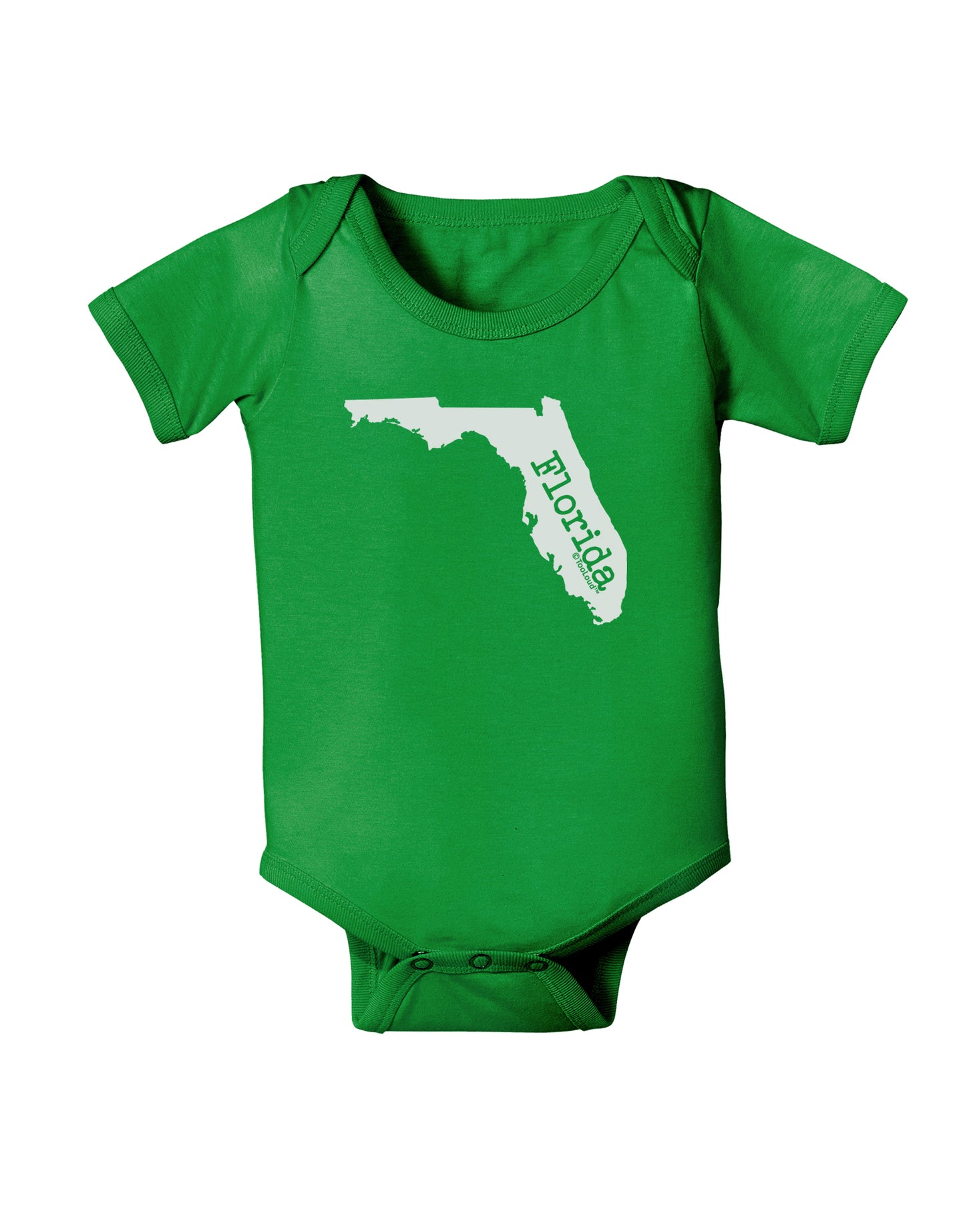 Florida - United States Shape Baby Bodysuit Dark by TooLoud-Baby Romper-TooLoud-Clover-Green-06-Months-Davson Sales