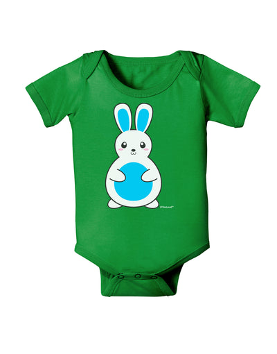 Cute Easter Bunny - Blue Baby Bodysuit Dark by TooLoud-Baby Romper-TooLoud-Clover-Green-06-Months-Davson Sales