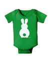 Cute Bunny Silhouette with Tail Baby Bodysuit Dark by TooLoud-Baby Romper-TooLoud-Clover-Green-06-Months-Davson Sales