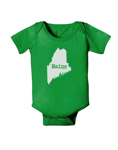 Maine - United States Shape Baby Bodysuit Dark by TooLoud-TooLoud-Clover-Green-06-Months-Davson Sales