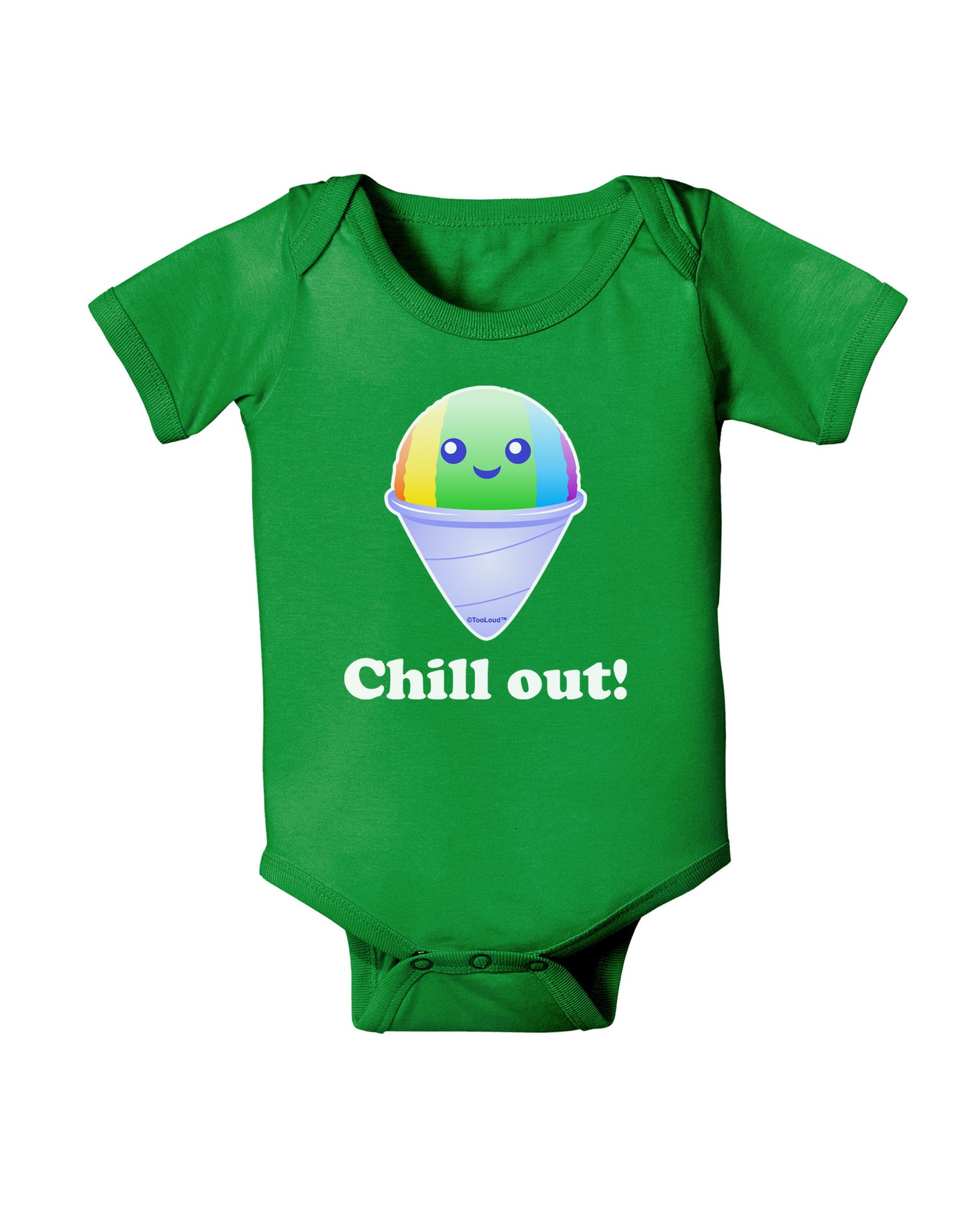 Cute Shaved Ice Chill Out Baby Bodysuit Dark-Baby Romper-TooLoud-Clover-Green-06-Months-Davson Sales