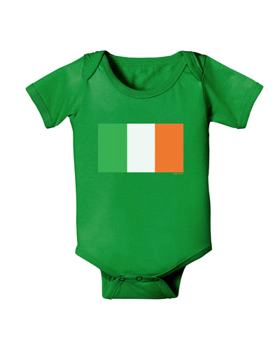 Irish Flag - Flag of Ireland Baby Bodysuit Dark-Baby Romper-TooLoud-Clover-Green-06-Months-Davson Sales