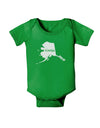 Alaska - United States Shape Baby Bodysuit Dark by TooLoud-Baby Romper-TooLoud-Clover-Green-06-Months-Davson Sales