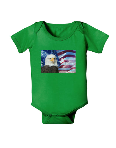 All American Eagle Baby Bodysuit Dark-Baby Romper-TooLoud-Clover-Green-06-Months-Davson Sales