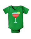 Red Margarita with Lime - Cinco de Mayo Baby Bodysuit Dark by TooLoud-Baby Romper-TooLoud-Clover-Green-06-Months-Davson Sales