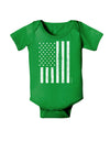 Stamp Style American Flag - Distressed Baby Bodysuit Dark by TooLoud-Baby Romper-TooLoud-Clover-Green-06-Months-Davson Sales