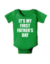 It's My First Father's Day Baby Bodysuit Dark-Baby Romper-TooLoud-Clover-Green-06-Months-Davson Sales