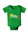 Cute Chick Magnet Design Baby Bodysuit Dark-Baby Romper-TooLoud-Clover-Green-06-Months-Davson Sales