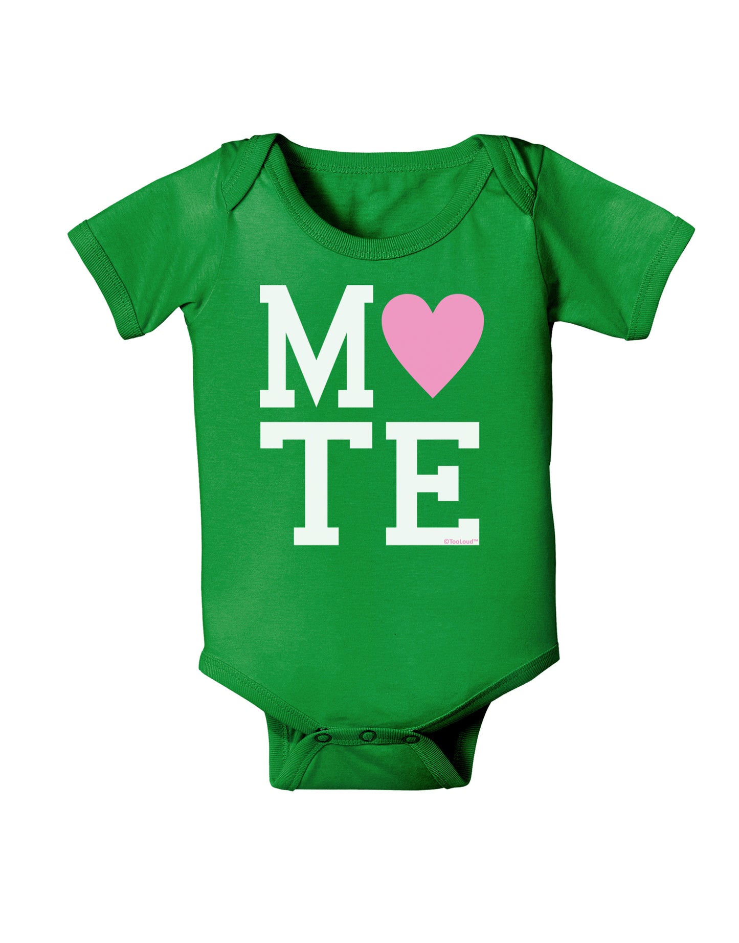 Matching Soulmate Design - Mate - Pink Baby Bodysuit Dark by TooLoud-Baby Romper-TooLoud-Clover-Green-06-Months-Davson Sales