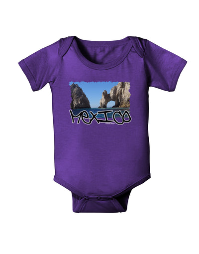 Mexico - Islands Cut-out Baby Bodysuit Dark-Baby Romper-TooLoud-Purple-06-Months-Davson Sales