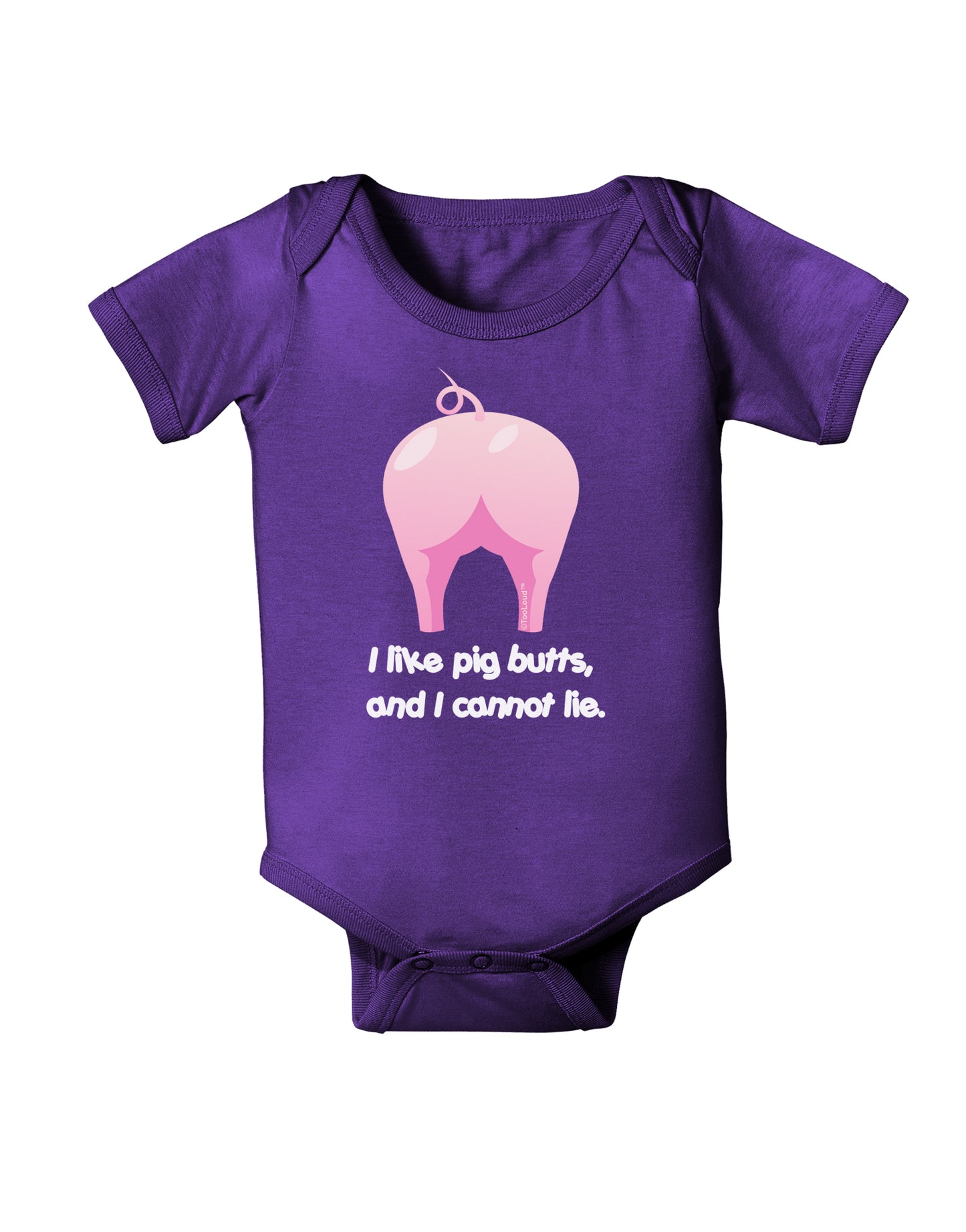 I Like Pig Butts - Funny Design Baby Bodysuit Dark by TooLoud-Baby Romper-TooLoud-Purple-06-Months-Davson Sales