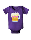 Cute Infatuated Beer Baby Bodysuit Dark by TooLoud-Baby Romper-TooLoud-Purple-06-Months-Davson Sales