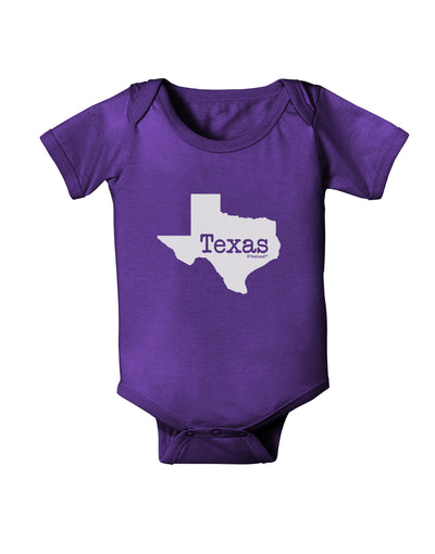 Texas - United States Shape Baby Bodysuit Dark by TooLoud-Baby Romper-TooLoud-Purple-06-Months-Davson Sales