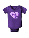 Meh Candy Heart Purple - Valentines Day Baby Bodysuit Dark by TooLoud-Baby Romper-TooLoud-Purple-06-Months-Davson Sales