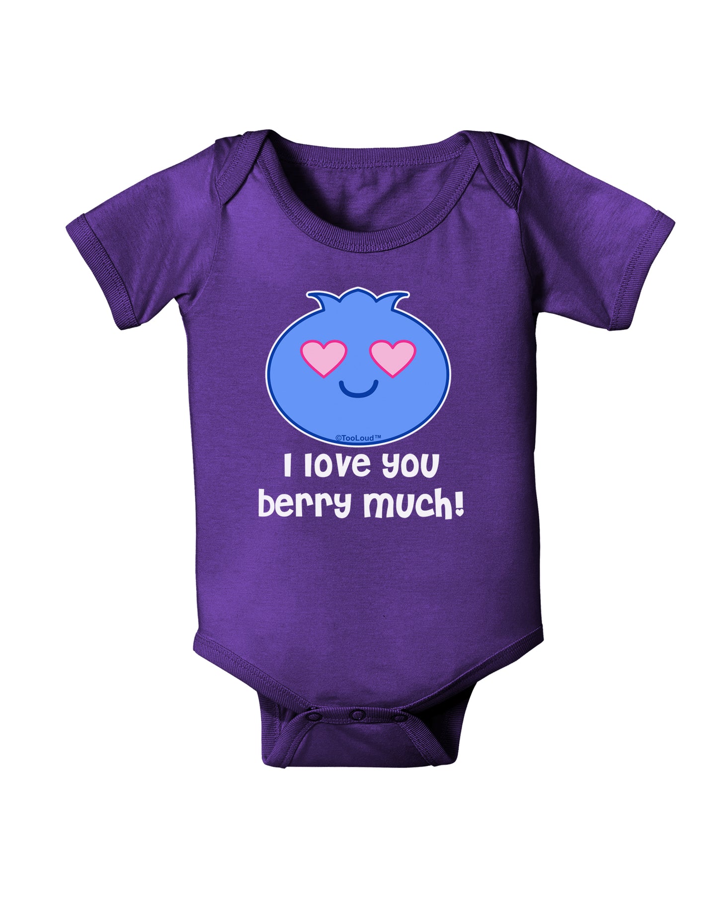 I Love You Berry Much Baby Bodysuit Dark by TooLoud-Baby Romper-TooLoud-Purple-06-Months-Davson Sales