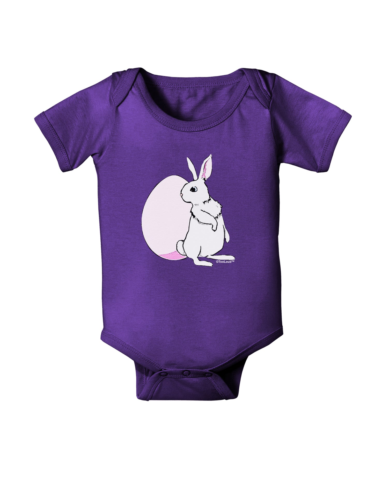 Easter Bunny and Egg Design Baby Bodysuit Dark by TooLoud-Baby Romper-TooLoud-Purple-06-Months-Davson Sales