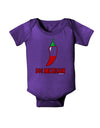 Fifty Percent Mexican Baby Bodysuit Dark-Baby Romper-TooLoud-Purple-06-Months-Davson Sales