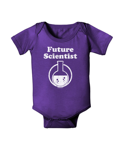 Future Scientist Distressed Baby Bodysuit Dark-Baby Romper-TooLoud-Purple-06-Months-Davson Sales