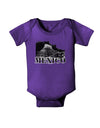 Mexico - Temple No 2 Baby Bodysuit Dark-Baby Romper-TooLoud-Purple-06-Months-Davson Sales