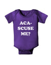 Aca-Scuse Me Baby Bodysuit Dark-Baby Romper-TooLoud-Purple-06-Months-Davson Sales